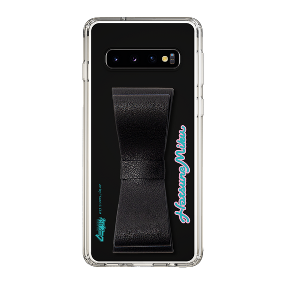 Slim Protection Case - STAND & RING RIBBON Black［ HATSUNE MIKU - Ribbon - Logo ］