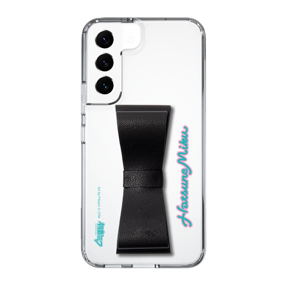 Slim Protection Case - STAND & RING RIBBON Black［ HATSUNE MIKU - Ribbon - Logo ］