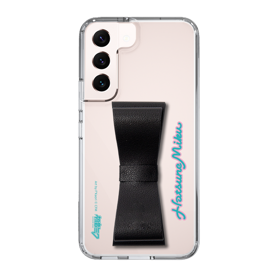 Slim Protection Case - STAND & RING RIBBON Black［ HATSUNE MIKU - Ribbon - Logo ］