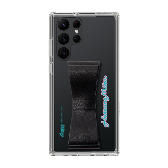 Slim Protection Case - STAND & RING RIBBON Black［ HATSUNE MIKU - Ribbon - Logo ］