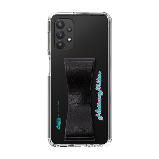 Slim Protection Case - STAND & RING RIBBON Black［ HATSUNE MIKU - Ribbon - Logo ］