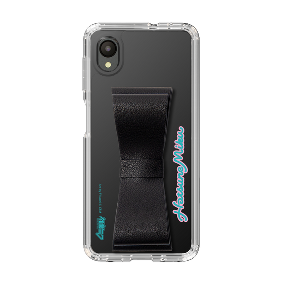 Slim Protection Case - STAND & RING RIBBON Black［ HATSUNE MIKU - Ribbon - Logo ］