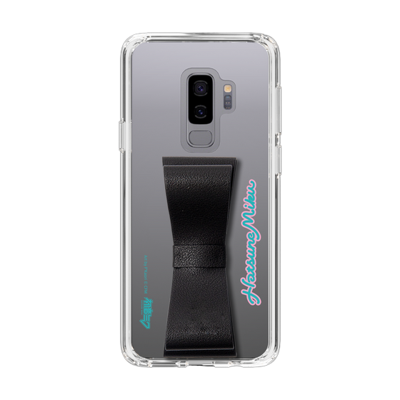 Slim Protection Case - STAND & RING RIBBON Black［ HATSUNE MIKU - Ribbon - Logo ］