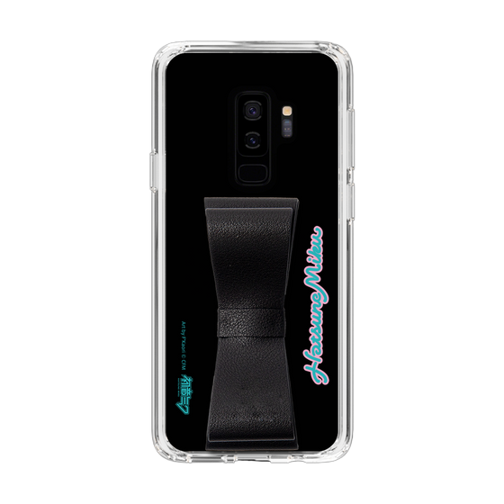 Slim Protection Case - STAND & RING RIBBON Black［ HATSUNE MIKU - Ribbon - Logo ］