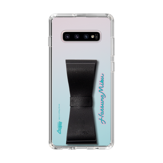 Slim Protection Case - STAND & RING RIBBON Black［ HATSUNE MIKU - Ribbon - Logo ］