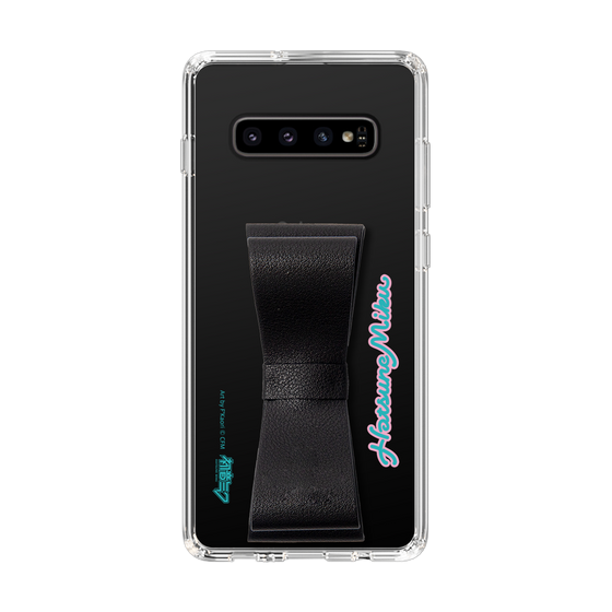 Slim Protection Case - STAND & RING RIBBON Black［ HATSUNE MIKU - Ribbon - Logo ］