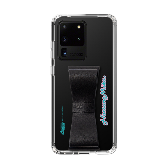 Slim Protection Case - STAND & RING RIBBON Black［ HATSUNE MIKU - Ribbon - Logo ］