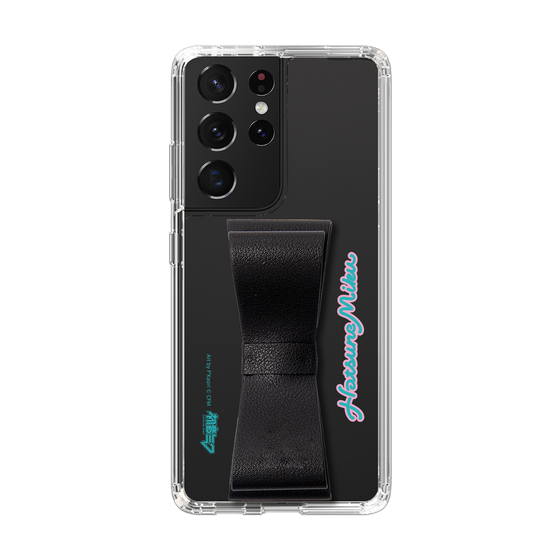 Slim Protection Case - STAND & RING RIBBON Black［ HATSUNE MIKU - Ribbon - Logo ］