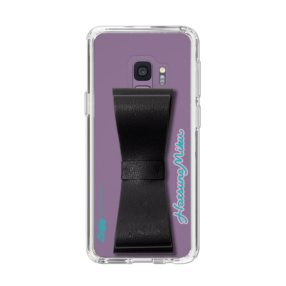 Slim Protection Case - STAND & RING RIBBON Black［ HATSUNE MIKU - Ribbon - Logo ］