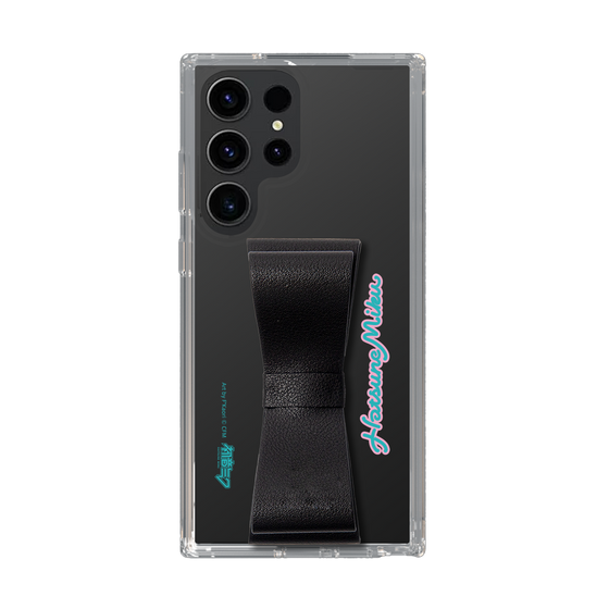 Slim Protection Case - STAND & RING RIBBON Black［ HATSUNE MIKU - Ribbon - Logo ］