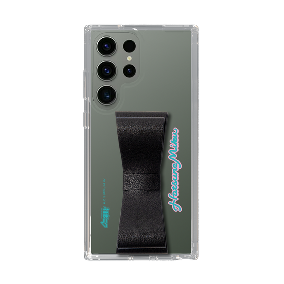 Slim Protection Case - STAND & RING RIBBON Black［ HATSUNE MIKU - Ribbon - Logo ］