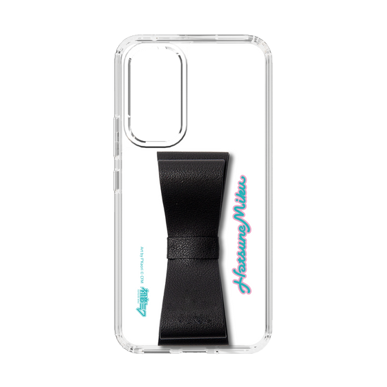 Slim Protection Case - STAND & RING RIBBON Black［ HATSUNE MIKU - Ribbon - Logo ］