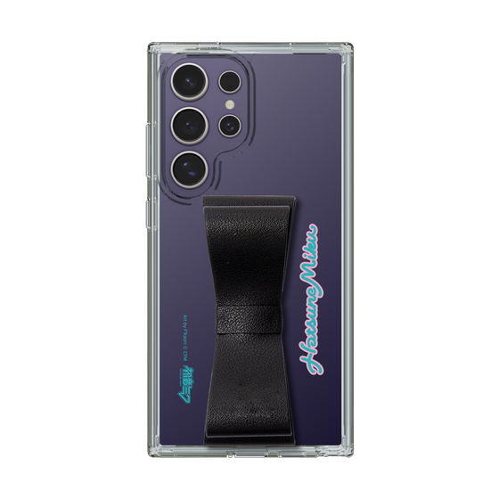 Slim Protection Case - STAND & RING RIBBON Black［ HATSUNE MIKU - Ribbon - Logo ］