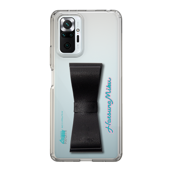 Slim Protection Case - STAND & RING RIBBON Black［ HATSUNE MIKU - Ribbon - Logo ］