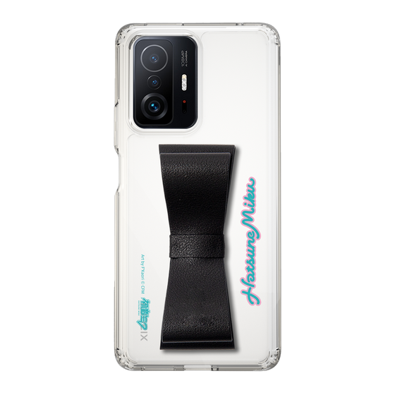 Slim Protection Case - STAND & RING RIBBON Black［ HATSUNE MIKU - Ribbon - Logo ］