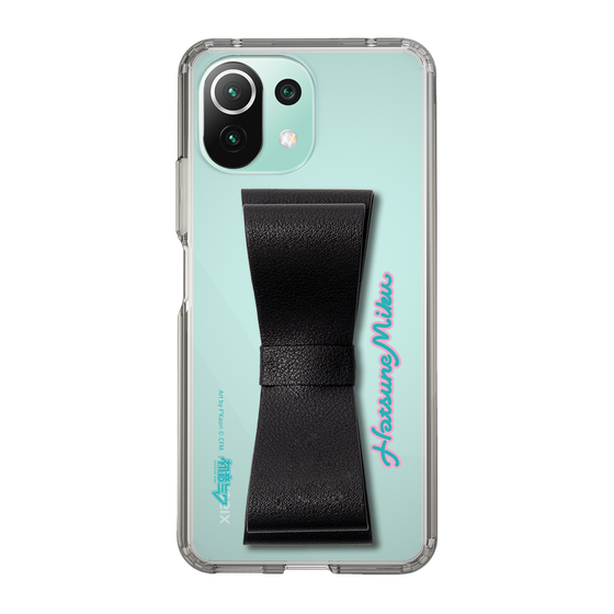 Slim Protection Case - STAND & RING RIBBON Black［ HATSUNE MIKU - Ribbon - Logo ］