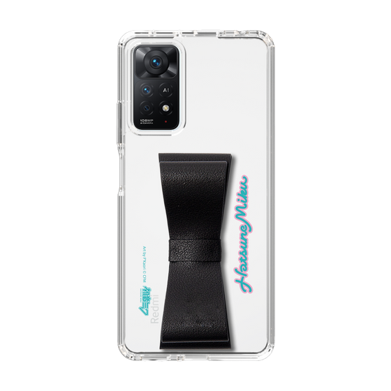 Slim Protection Case - STAND & RING RIBBON Black［ HATSUNE MIKU - Ribbon - Logo ］