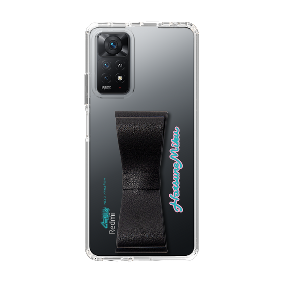 Slim Protection Case - STAND & RING RIBBON Black［ HATSUNE MIKU - Ribbon - Logo ］
