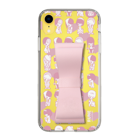 Slim Protection Case - STAND & RING RIBBON Sakura Pink［ Rune Naito - RUNE Girl Kids ］