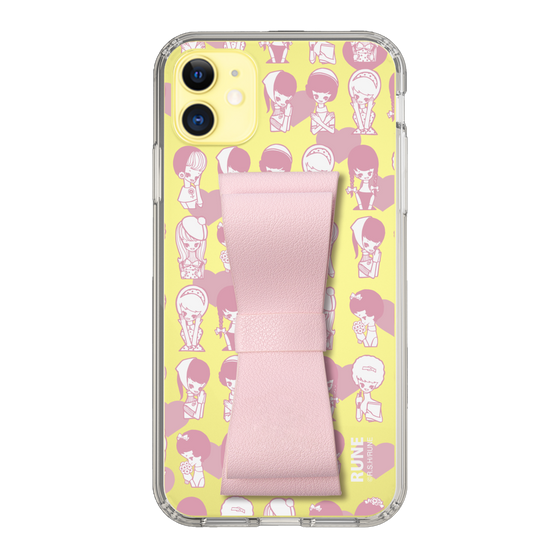 Slim Protection Case - STAND & RING RIBBON Sakura Pink［ Rune Naito - RUNE Girl Kids ］