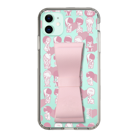 Slim Protection Case - STAND & RING RIBBON Sakura Pink［ Rune Naito - RUNE Girl Kids ］