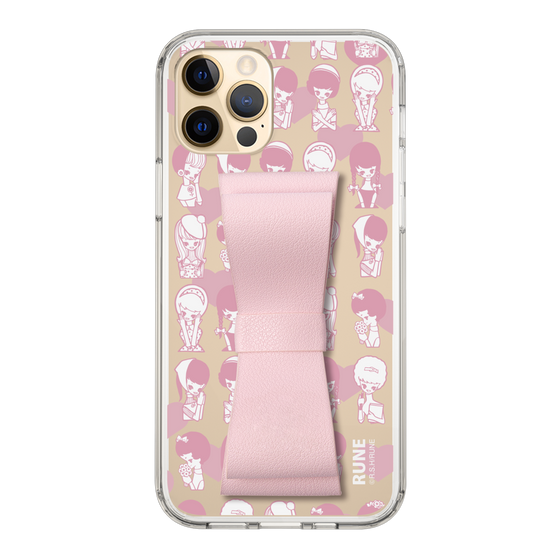 Slim Protection Case - STAND & RING RIBBON Sakura Pink［ Rune Naito - RUNE Girl Kids ］