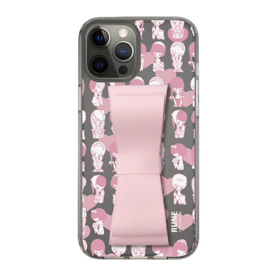 Slim Protection Case - STAND & RING RIBBON Sakura Pink［ Rune Naito - RUNE Girl Kids ］
