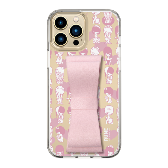 Slim Protection Case - STAND & RING RIBBON Sakura Pink［ Rune Naito - RUNE Girl Kids ］
