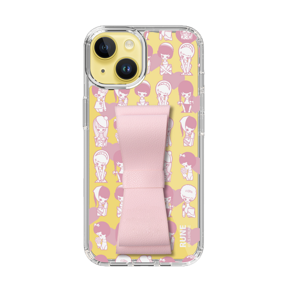 Slim Protection Case - STAND & RING RIBBON Sakura Pink［ Rune Naito - RUNE Girl Kids ］