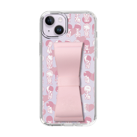 Slim Protection Case - STAND & RING RIBBON Sakura Pink［ Rune Naito - RUNE Girl Kids ］