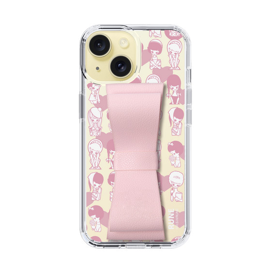 Slim Protection Case - STAND & RING RIBBON Sakura Pink［ Rune Naito - RUNE Girl Kids ］