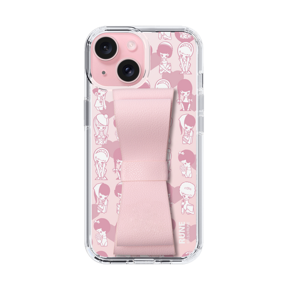 Slim Protection Case - STAND & RING RIBBON Sakura Pink［ Rune Naito - RUNE Girl Kids ］