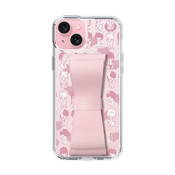 Slim Protection Case - STAND & RING RIBBON Sakura Pink［ Rune Naito - RUNE Girl Kids ］