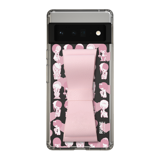 Slim Protection Case - STAND & RING RIBBON Sakura Pink［ Rune Naito - RUNE Girl Kids ］