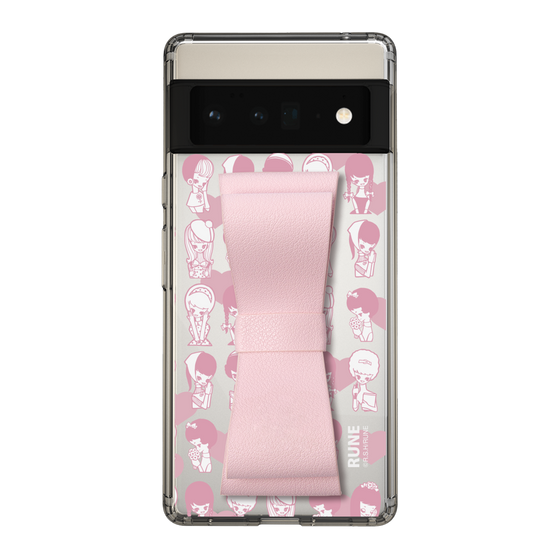 Slim Protection Case - STAND & RING RIBBON Sakura Pink［ Rune Naito - RUNE Girl Kids ］