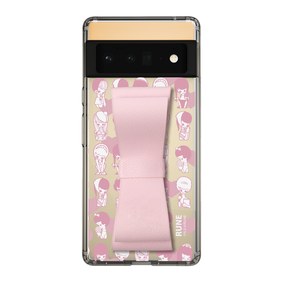 Slim Protection Case - STAND & RING RIBBON Sakura Pink［ Rune Naito - RUNE Girl Kids ］