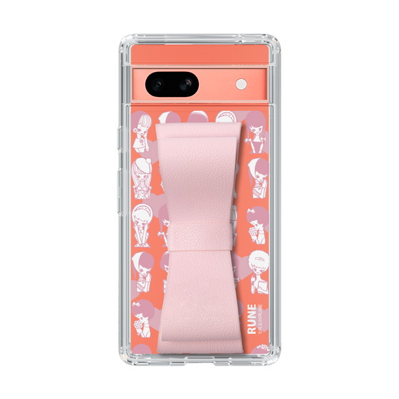 Slim Protection Case - STAND & RING RIBBON Sakura Pink［ Rune Naito - RUNE Girl Kids ］