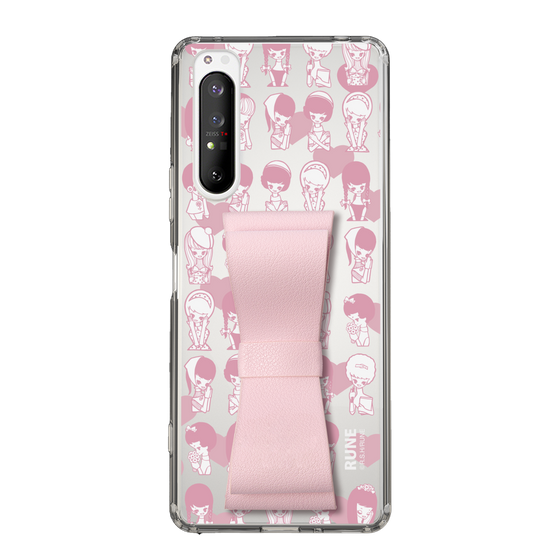 Slim Protection Case - STAND & RING RIBBON Sakura Pink［ Rune Naito - RUNE Girl Kids ］