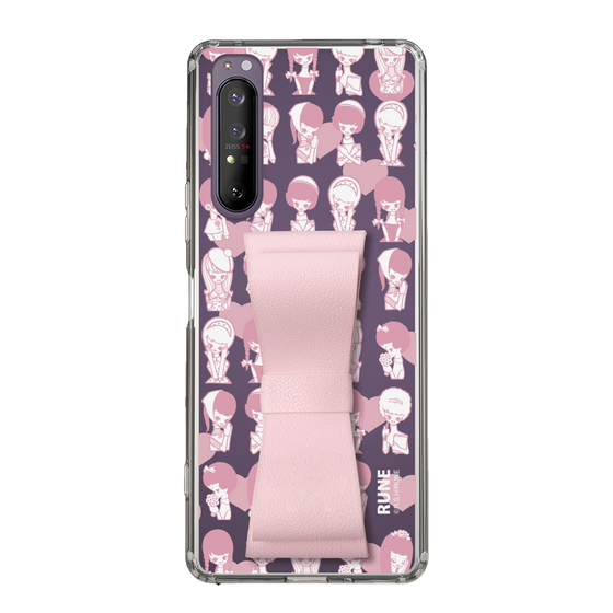 Slim Protection Case - STAND & RING RIBBON Sakura Pink［ Rune Naito - RUNE Girl Kids ］