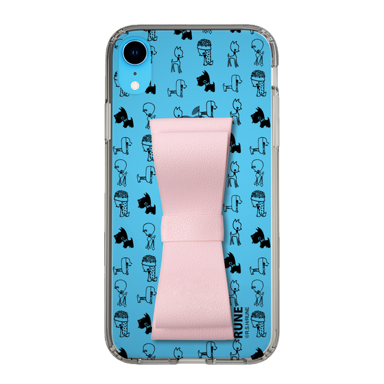 Slim Protection Case - STAND & RING RIBBON Sakura Pink［ Rune Naito - RUNE Animal Dog ］