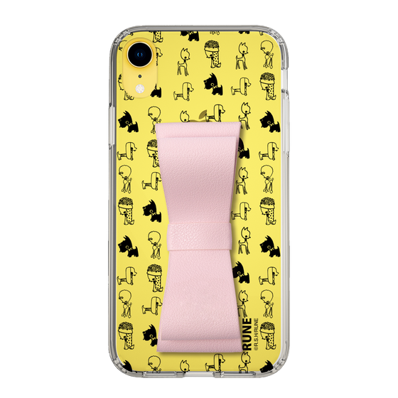 Slim Protection Case - STAND & RING RIBBON Sakura Pink［ Rune Naito - RUNE Animal Dog ］