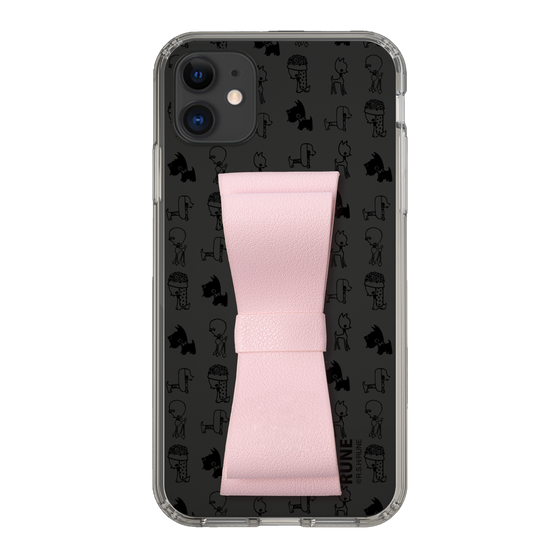 Slim Protection Case - STAND & RING RIBBON Sakura Pink［ Rune Naito - RUNE Animal Dog ］