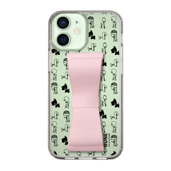 Slim Protection Case - STAND & RING RIBBON Sakura Pink［ Rune Naito - RUNE Animal Dog ］