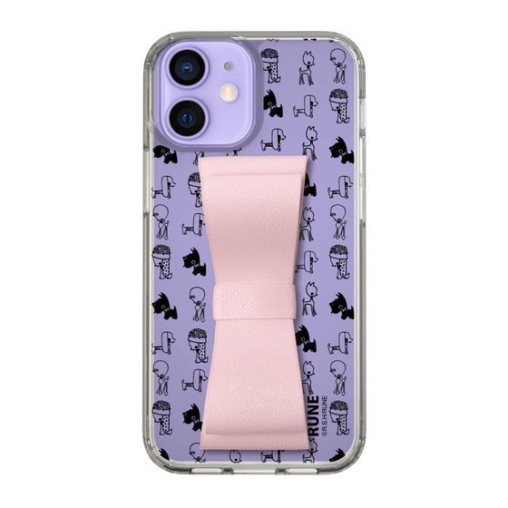 Slim Protection Case - STAND & RING RIBBON Sakura Pink［ Rune Naito - RUNE Animal Dog ］