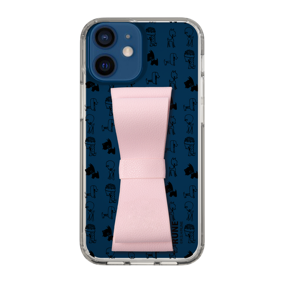 Slim Protection Case - STAND & RING RIBBON Sakura Pink［ Rune Naito - RUNE Animal Dog ］