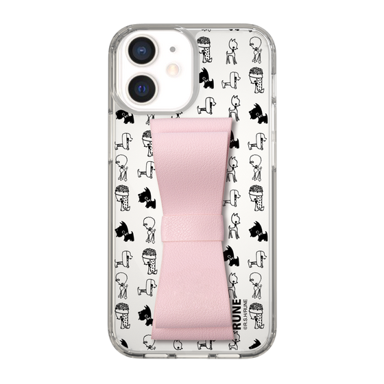 Slim Protection Case - STAND & RING RIBBON Sakura Pink［ Rune Naito - RUNE Animal Dog ］