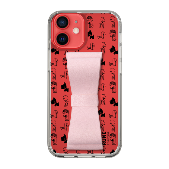 Slim Protection Case - STAND & RING RIBBON Sakura Pink［ Rune Naito - RUNE Animal Dog ］
