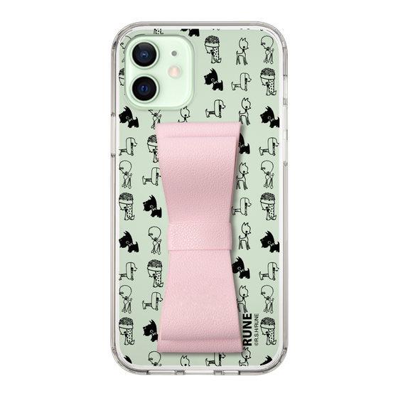 Slim Protection Case - STAND & RING RIBBON Sakura Pink［ Rune Naito - RUNE Animal Dog ］