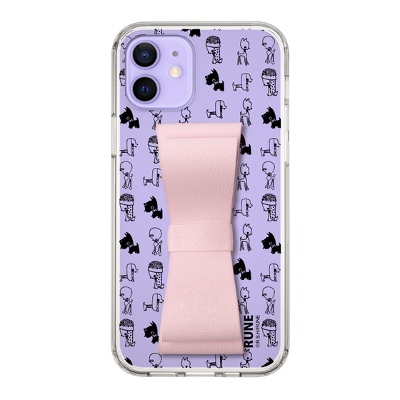 Slim Protection Case - STAND & RING RIBBON Sakura Pink［ Rune Naito - RUNE Animal Dog ］