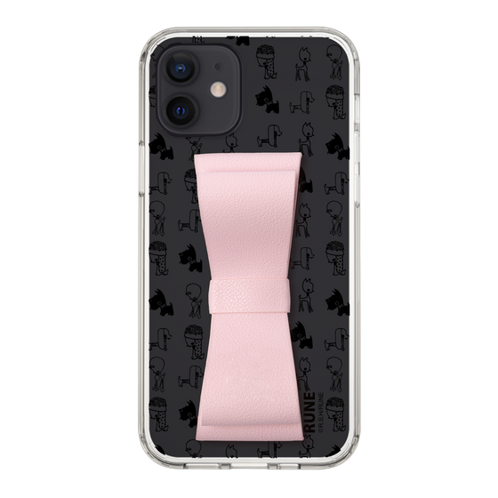 Slim Protection Case - STAND & RING RIBBON Sakura Pink［ Rune Naito - RUNE Animal Dog ］
